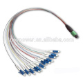 Fibra óptica cabo de remendo 12 núcleo pigtail SC ST FC LC conector